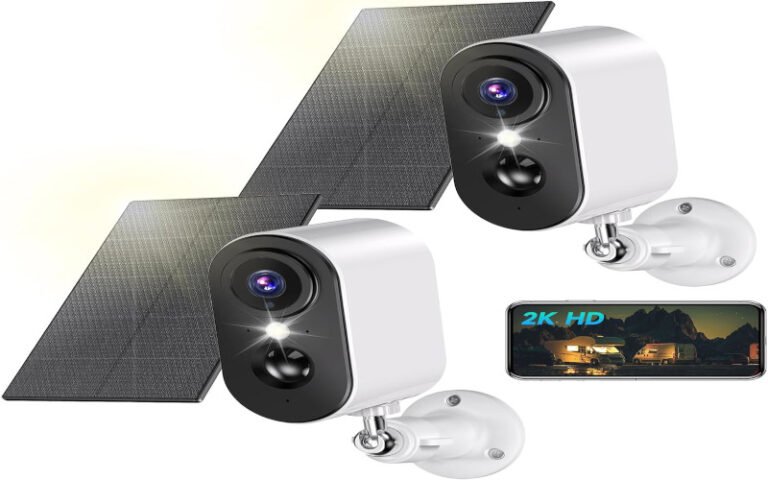 Kebruma 2K Camera de Surveillance WiFi avec Panneau Solaire