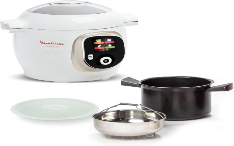 Moulinex Cookeo+ Multicuiseur intelligent haute pression, 6 L, 150 recettes intégrées, Sans surveillance, Ecran intuitif, Guide de cuisson pas à pas, Application dédiée, Blanc CE85CA10